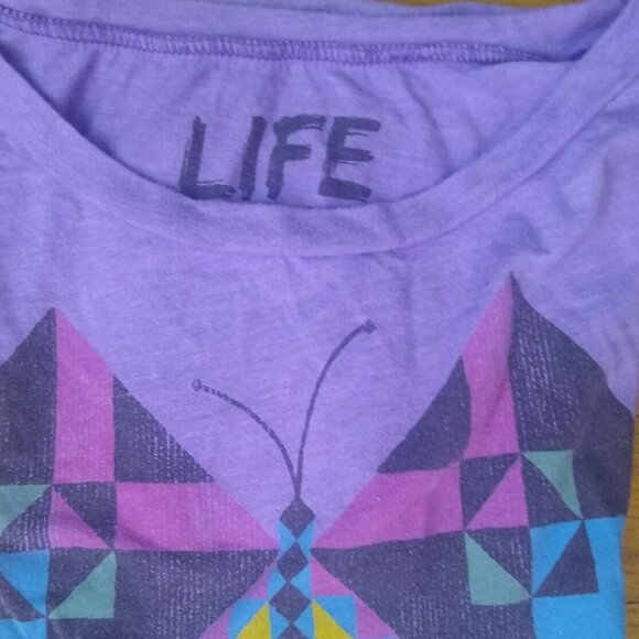 LIFE CLOTHING CO PURPLE FRINGED TOP SIZE S - Picture 4 of 7